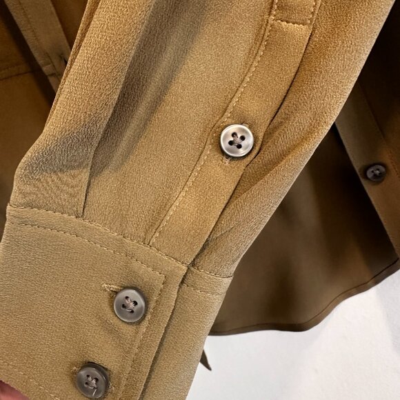 SPANX Low-Maintenance Silk Button-Down Shirt in S NWT - Picture 9 of 9